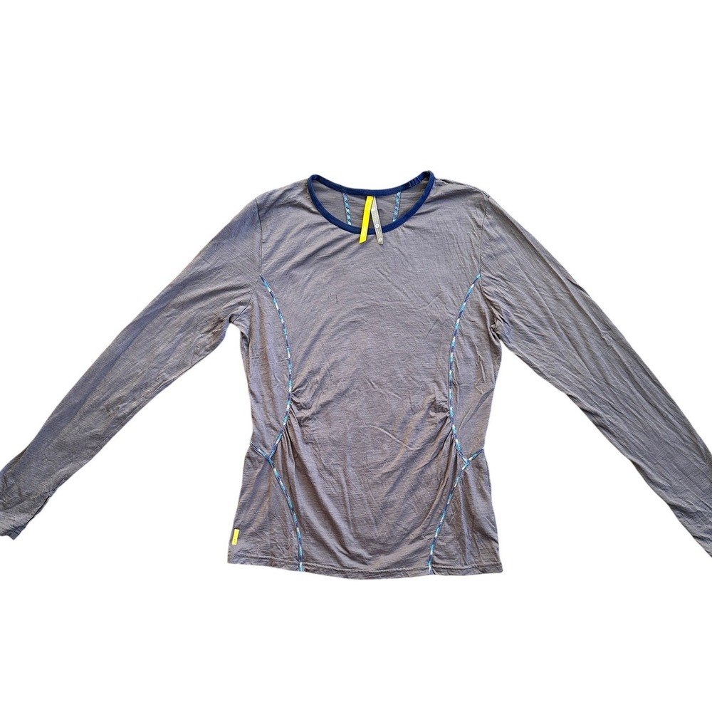 Lole Long Sleeve Activewear Top Women Size M Purple Gray Good Thumbholes Eco